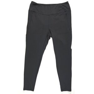 Spyder Fleece Lined Heavyweight Leggings Black Base Layer XL Outdoor Hiking GUC